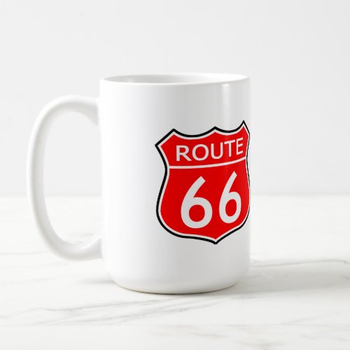 State Route 66 Travel Sticker Red Coffee Mug