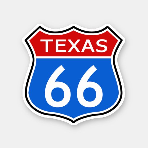 State Route 66 Travel Texas Sticker