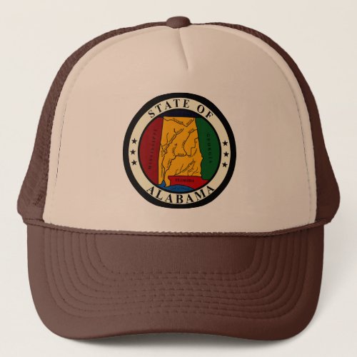 STATE SEAL OF ALABAMA TRUCKER HAT