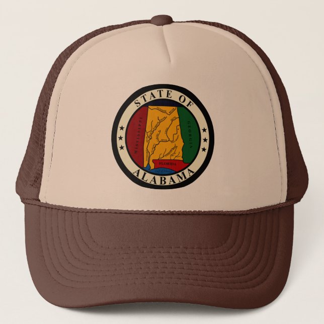 STATE SEAL OF ALABAMA TRUCKER HAT (Front)