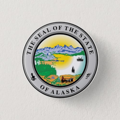 State Seal of Alaska Button