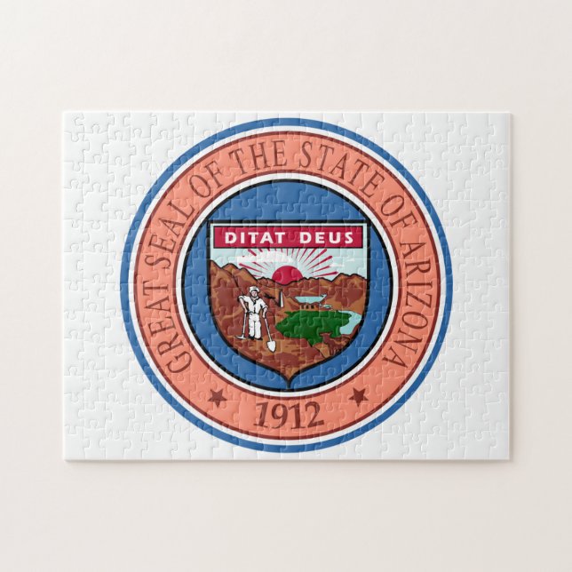 State Seal of Arizona. Jigsaw Puzzle (Horizontal)
