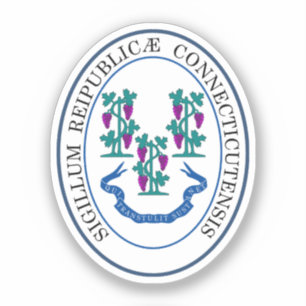 State seal of Connecticut, USA Sticker