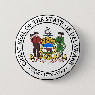 State Seal of Delaware Button
