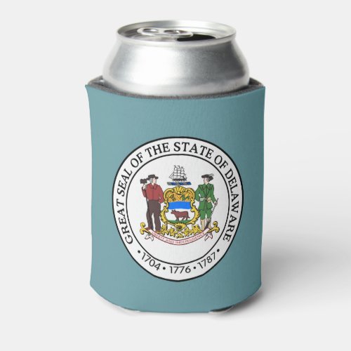 State Seal of Delaware Can Cooler