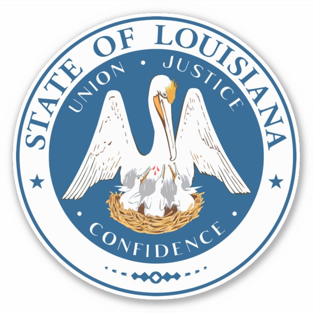 State Seal of Louisiana Sticker (Front)