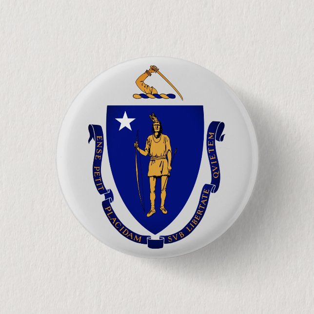 State Seal of Massachusetts Button (Front)