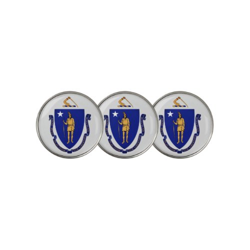 State Seal of Massachusetts Golf Ball Marker