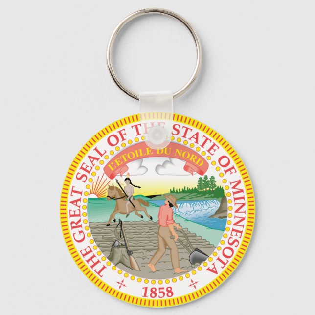 State Seal of Minnesota Keychain (Front)