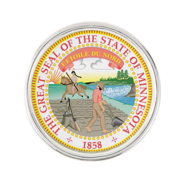 State Seal of Minnesota Lapel Pin (Front)