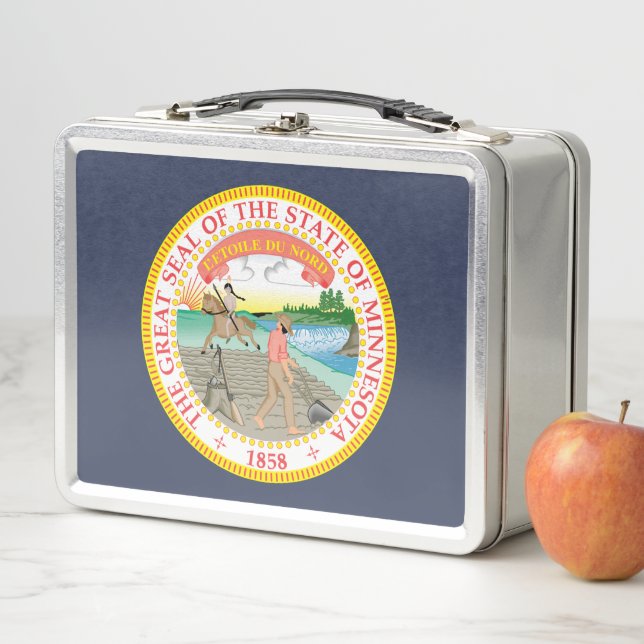 State Seal of Minnesota Metal Lunch Box (In Situ)