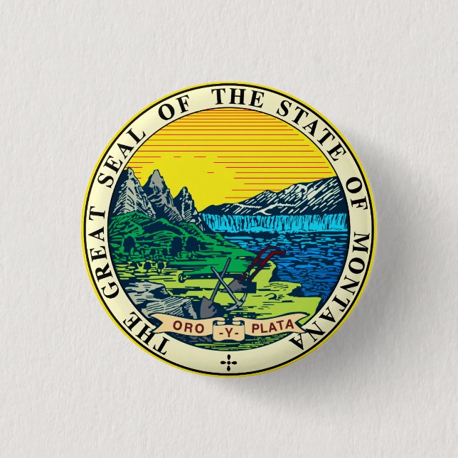 State Seal of Montana (USA) Button (Front)