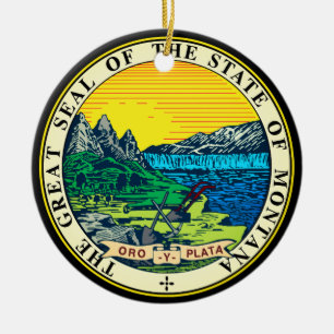 State Seal of Montana (USA) Ceramic Ornament