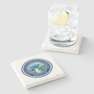 State Seal of Nebraska Stone Coaster