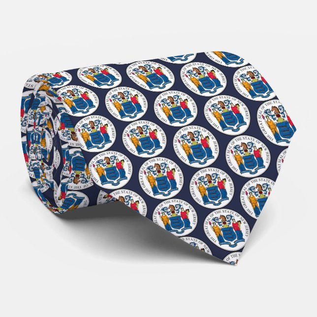 State Seal of New Jersey Tie (Rolled)