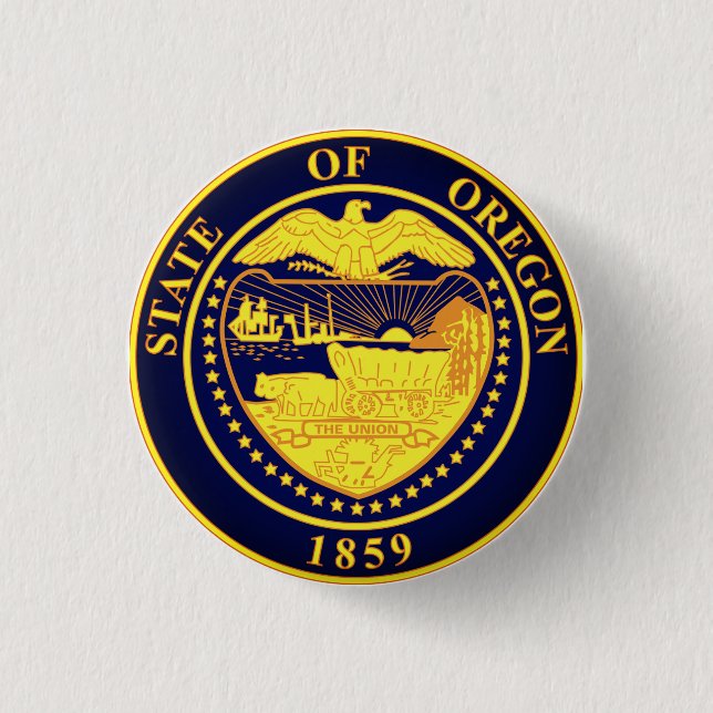 State Seal of Oregon Button (Front)