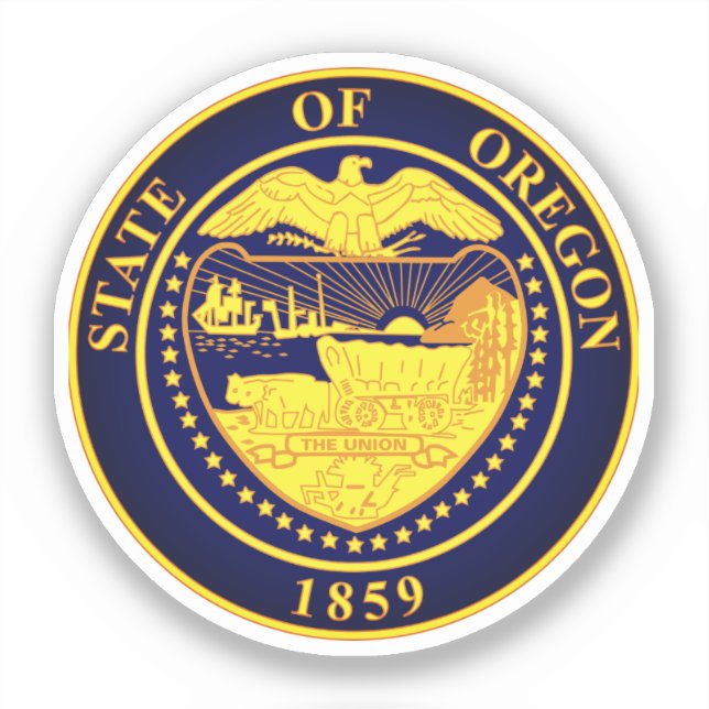 State Seal of Oregon Sticker (Front)
