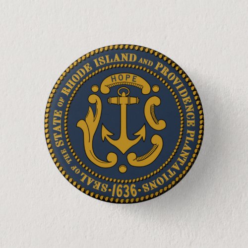 State Seal of Rhode Island Button