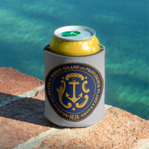 State Seal of Rhode Island Can Cooler