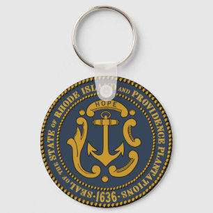 State Seal of Rhode Island Keychain