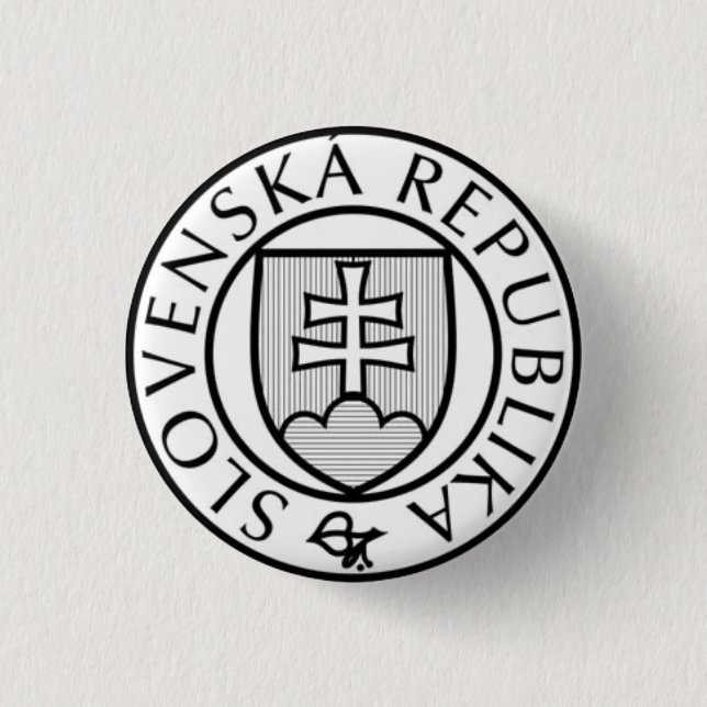 State Seal of Slovakia Button (Front)