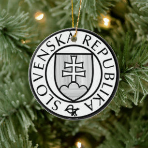 State Seal of Slovakia Ceramic Ornament