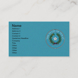 STATE SEAL OF TEXAS BUSINESS CARD