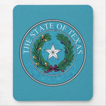State Seal Of Texas Mouse Pad by manewind at Zazzle