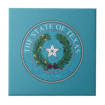 State Seal Of Texas Tile by manewind at Zazzle