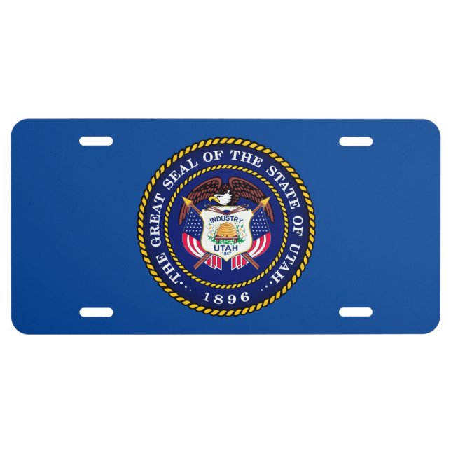 State Seal of Utah License Plate (Front)