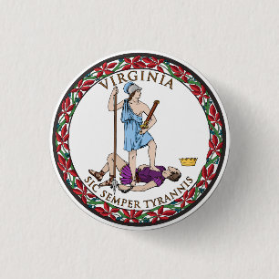 State Seal of Virginia Button