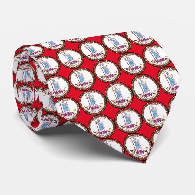 State Seal of Virginia Neck Tie (Rolled)