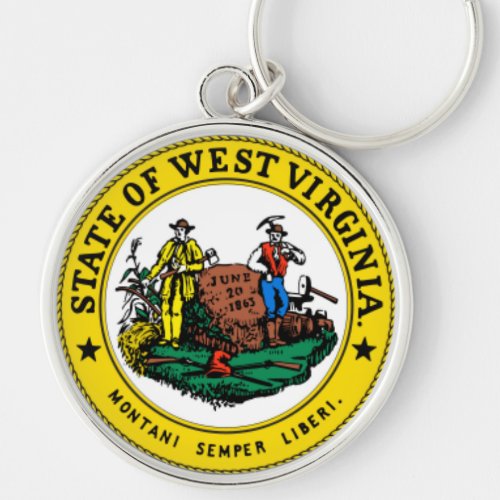 State seal of West Virginia Keychain