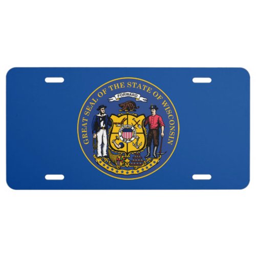 State Seal of Wisconsin License Plate