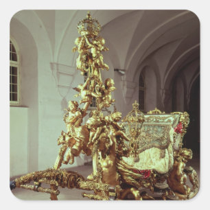 State sleigh of Ludwig II built 1872-80 Square Sticker