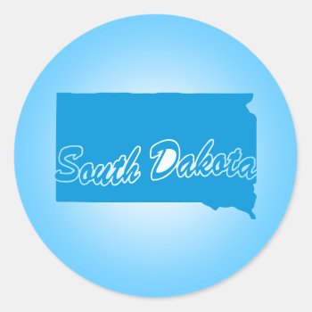 State South Dakota Classic Round Sticker by trendyteeshirts at Zazzle