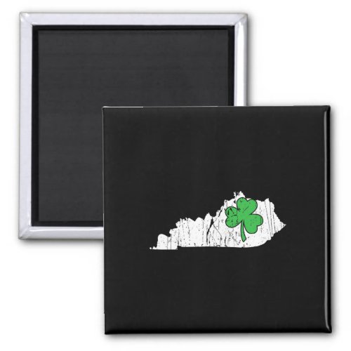 State St Patricks Day Kentucky Green Shamrock  Magnet