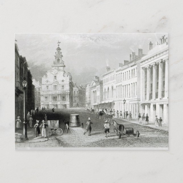 State Street, Boston,engraved by S.Lacey Postcard (Front)
