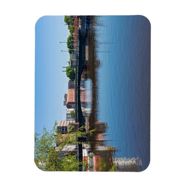 state street bridge crossing milwaukee river magnet (Vertical)