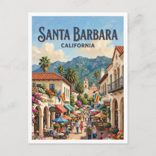 State Street Santa Barbara California Postcard