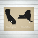 State to State love or moving Canvas Print<br><div class="desc">Customize your own canvas! Every state is located in the design, you just have to turn on the states you want and leave the ones you don't want off. Move the hearts to your town location and update the town name. Choose a background color and rotate the dashed line and...</div>