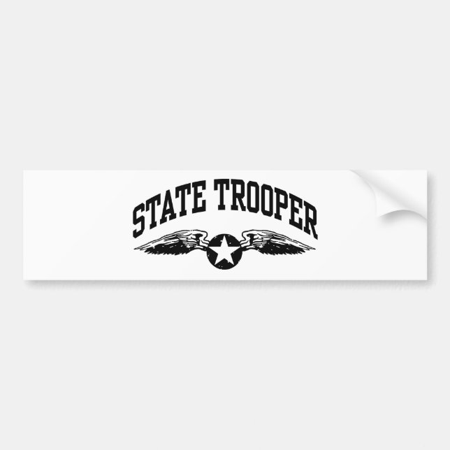 State Trooper Bumper Sticker (Front)