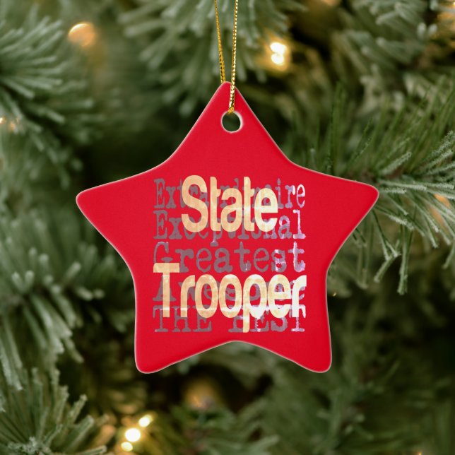 State Trooper Extraordinaire Ceramic Ornament (Tree)