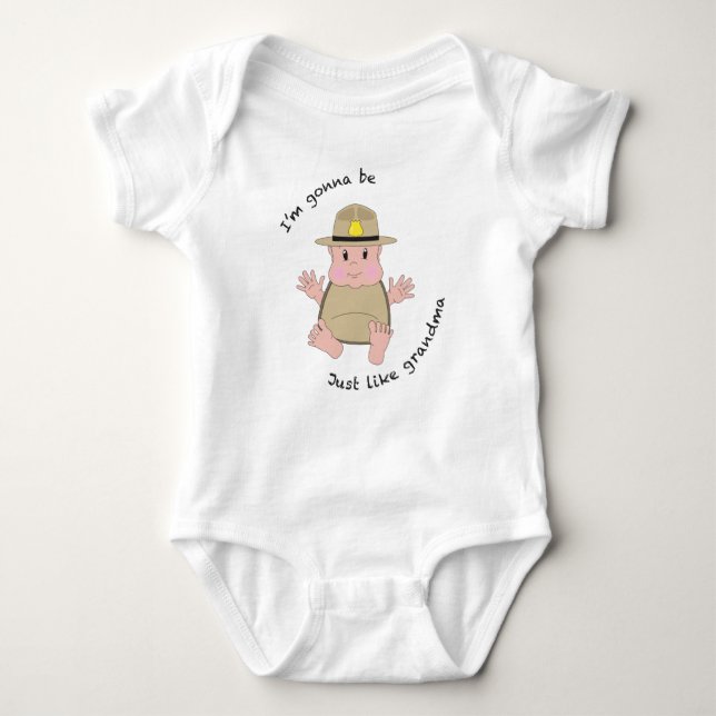 State trooper grandma baby bodysuit (Front)