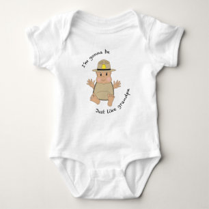 State trooper grandpa baby bodysuit