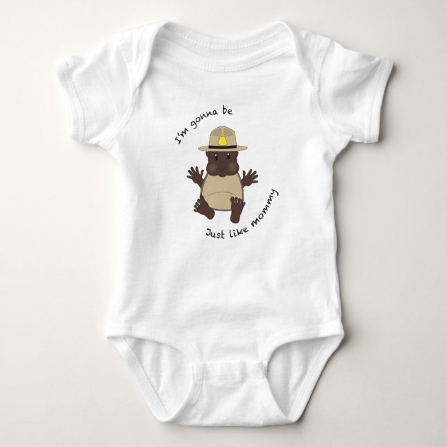 State trooper mommy baby bodysuit (Front)