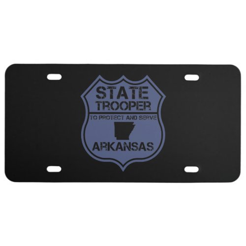 State Trooper To Protect And Serve Arkansas License Plate