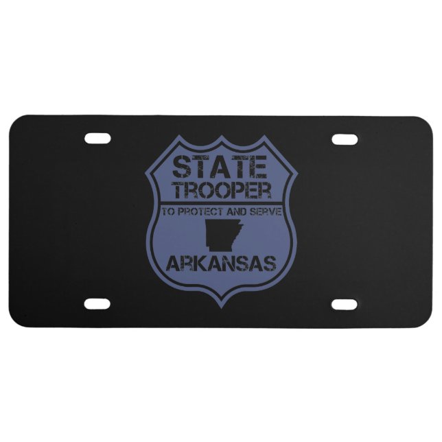 State Trooper To Protect And Serve Arkansas License Plate (Front)