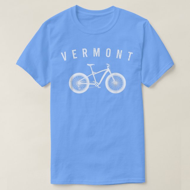 State Vermont Map Fatbike Fat Bike Tire Offroad Sn T-Shirt (Design Front)
