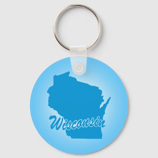 State Wisconsin Keychain (Front)